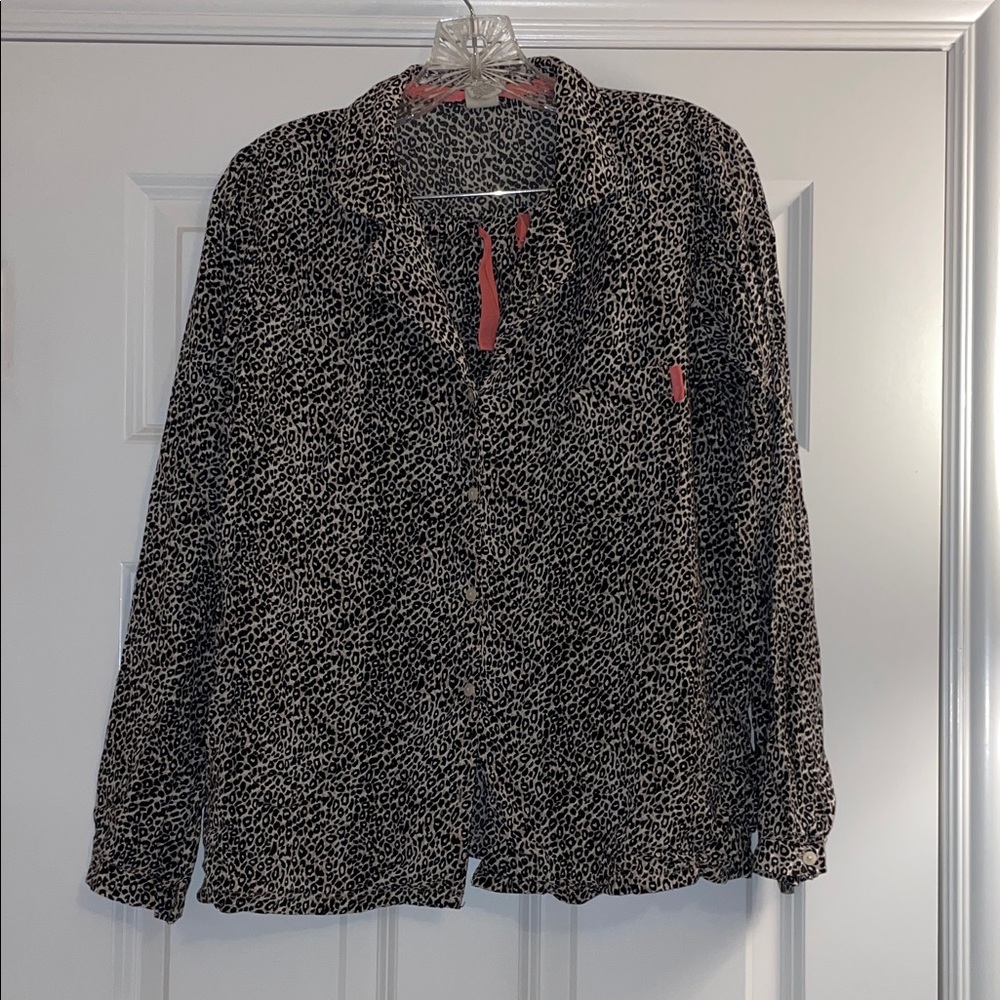 Leopard Print Pajama Short Set